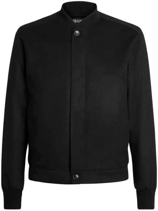 Zegna Elements Oasi Cashmere Bomber Jacket Black