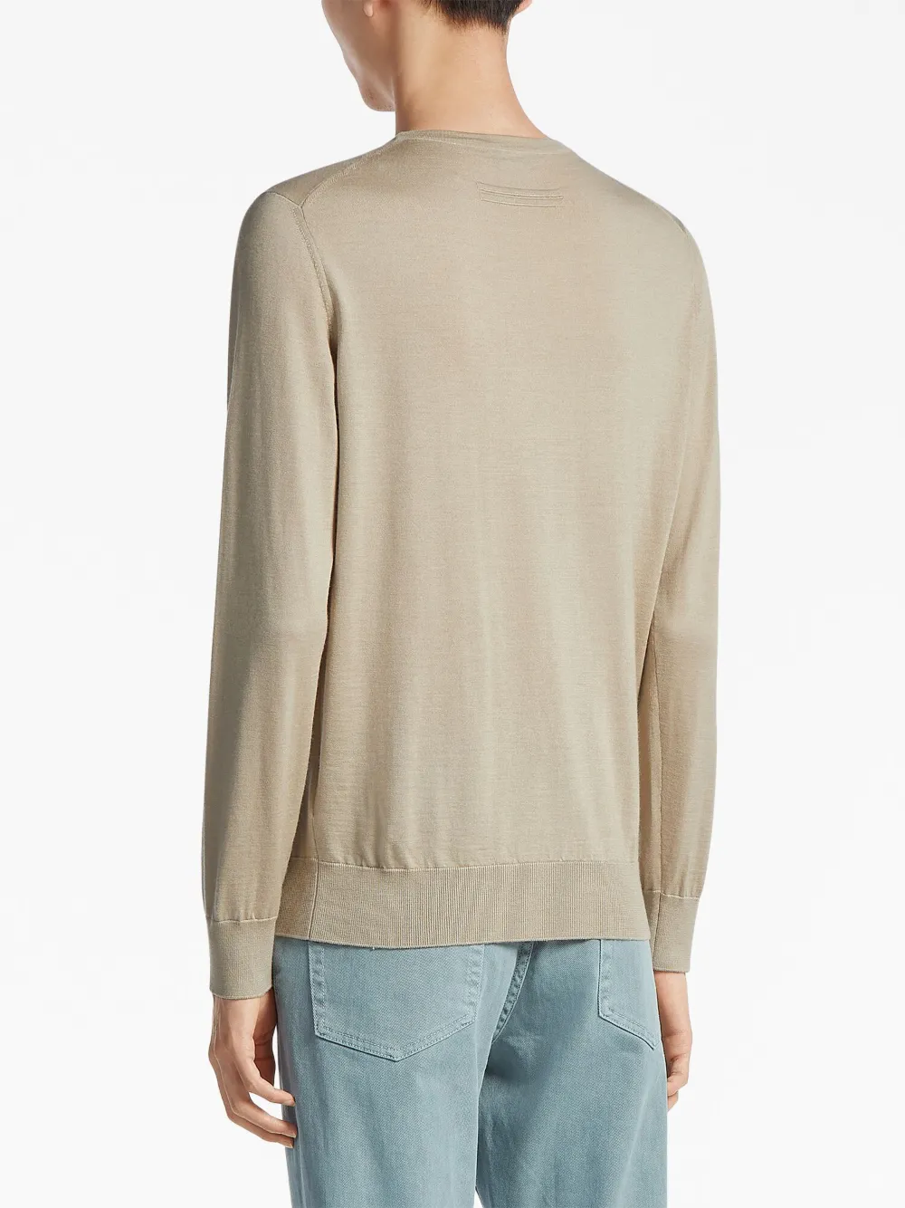  Zegna Cashseta Crew-neck Jumper - Neutrals 