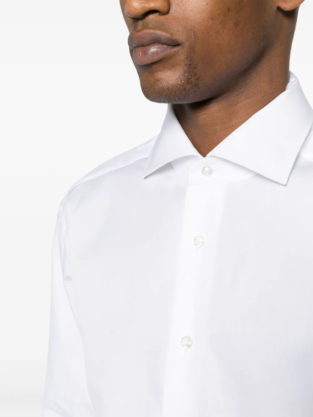 Zegna Overhemd met krijtstreep Wit