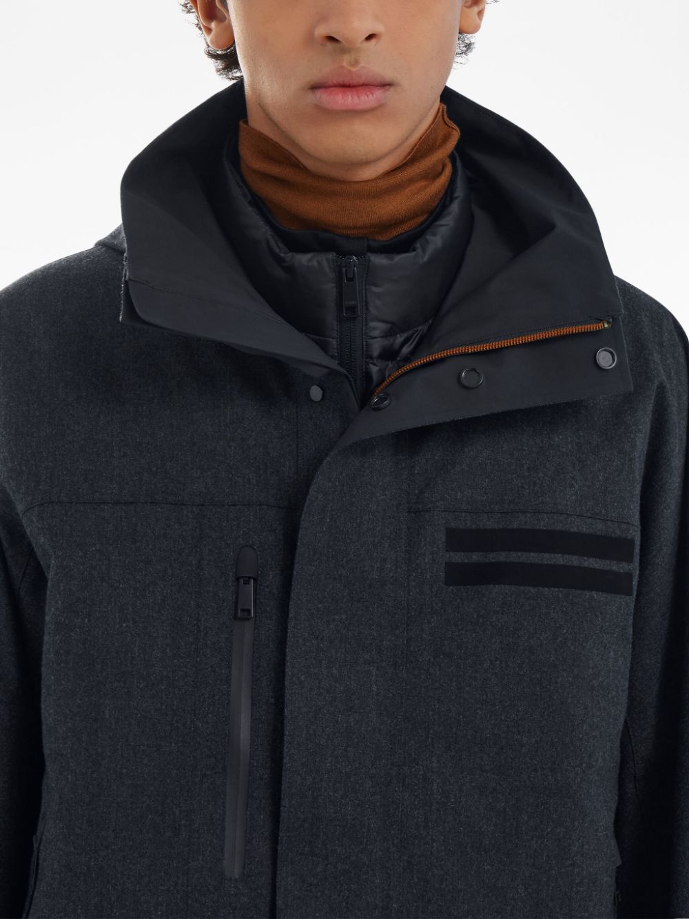 Zegna Techmerino wool ski jacket Grijs