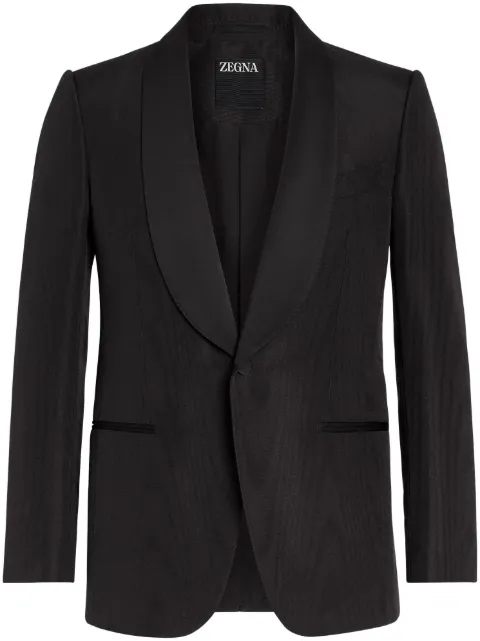 Zegna single-breasted silk blazer