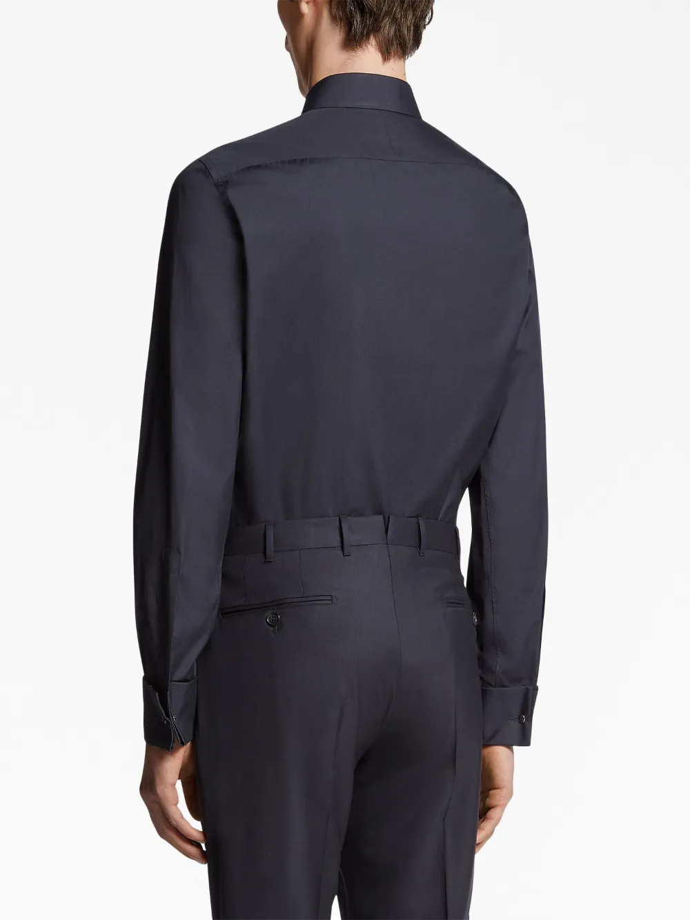 Shop Zegna Trofeo Silk Shirt In Blue