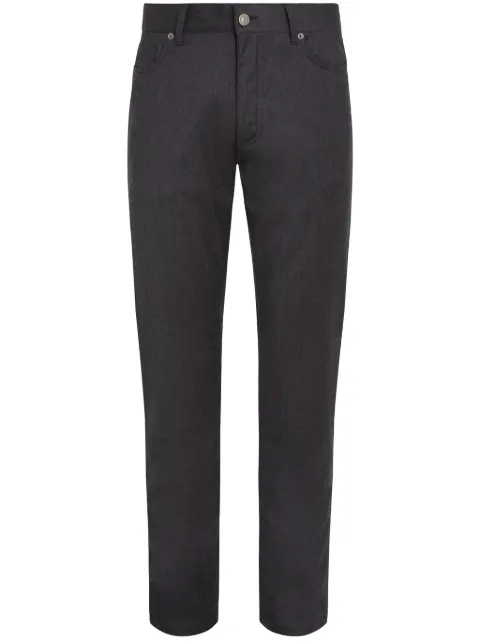 Zegna Roccia stonewashed wool trousers