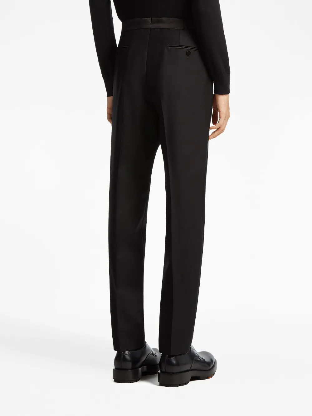Zegna wool-mohair tailored trousers Zwart