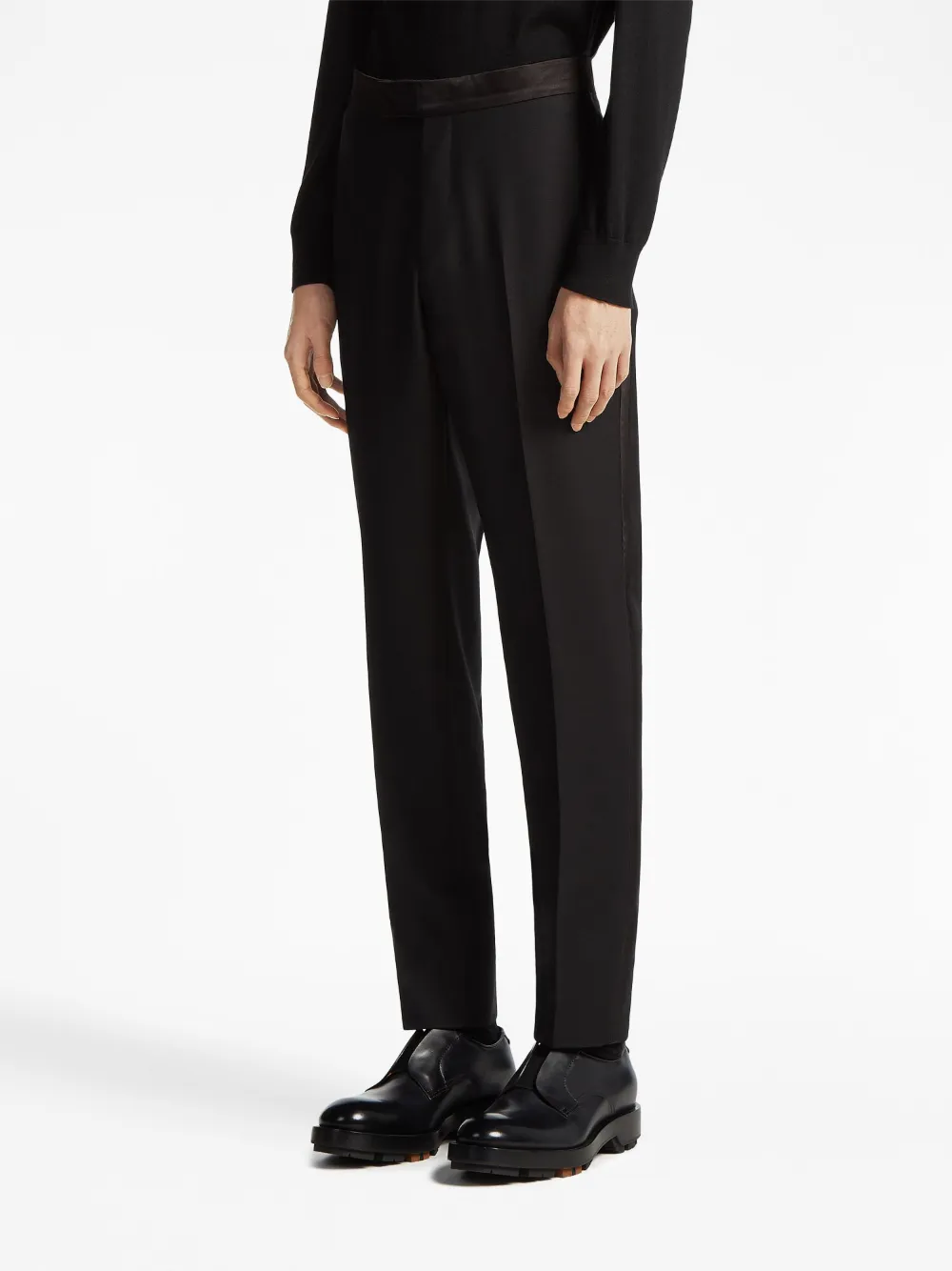 Zegna wool-mohair tailored trousers Zwart