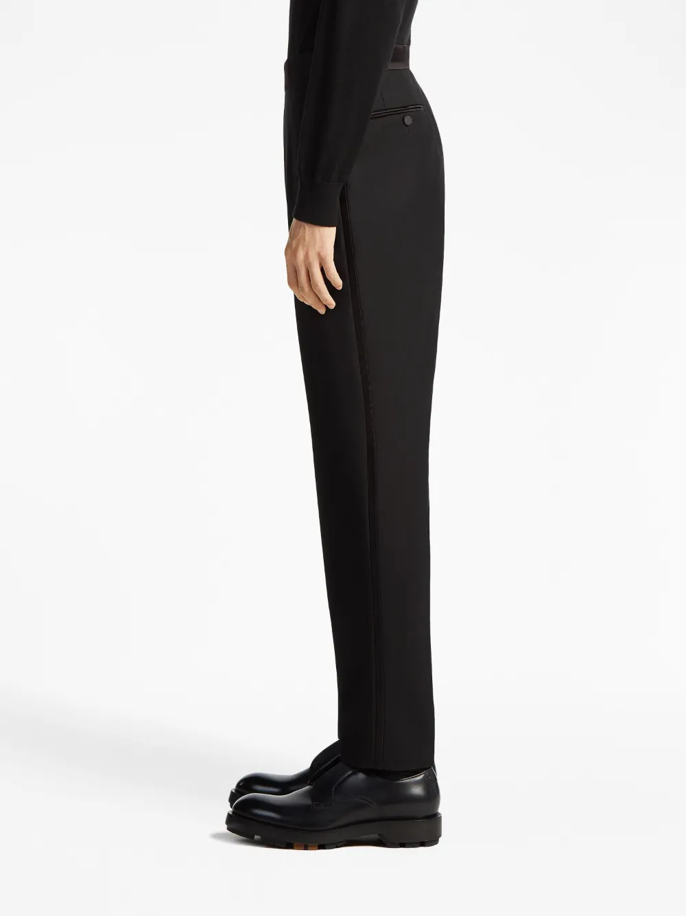 Zegna wool-mohair tailored trousers Zwart