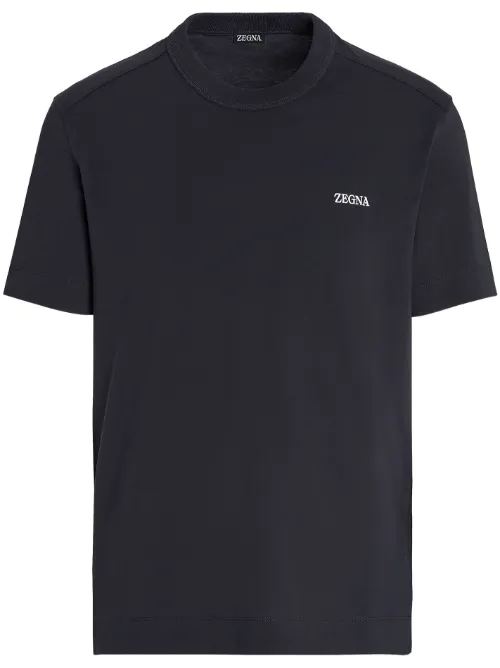 T-shirt en coton à logo brodé - Zegna - Modalova