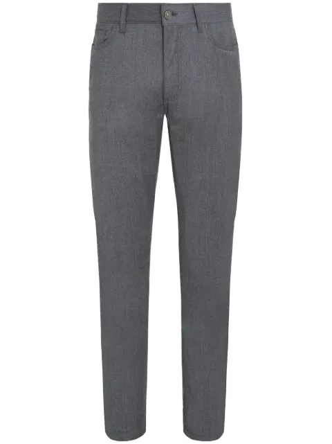 Zegna Roccia stonewashed wool trousers