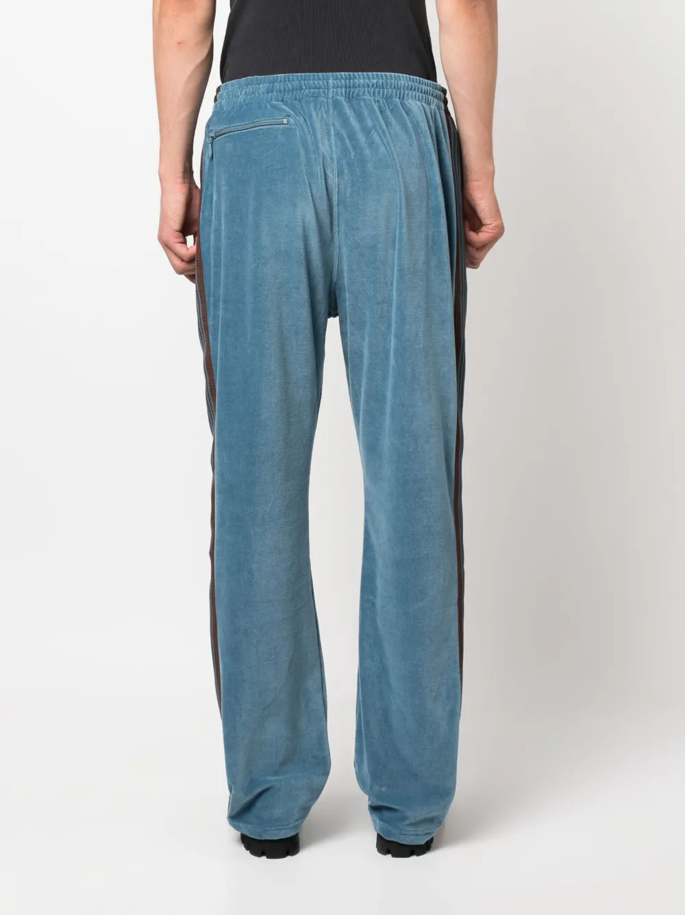 Needles embroidered-logo velvet track pants | Smart Closet