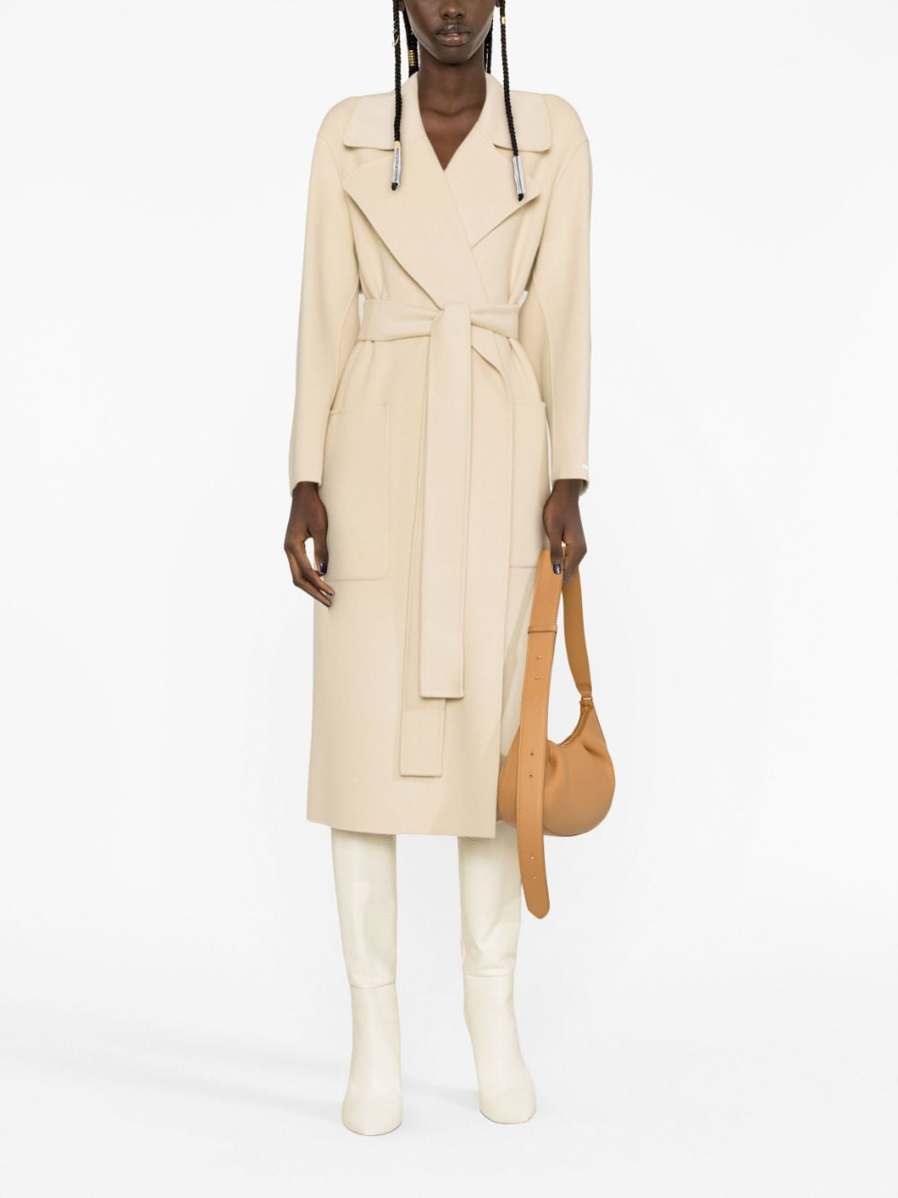 Sportmax belted wool coat - Beige