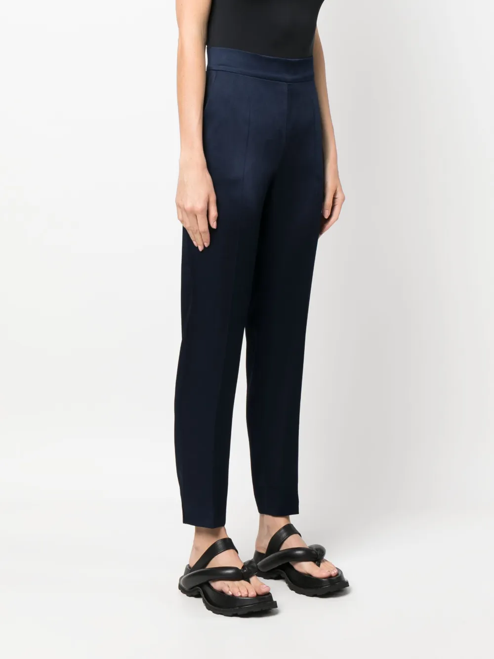  's Max Mara High-waisted Trousers - Blue 