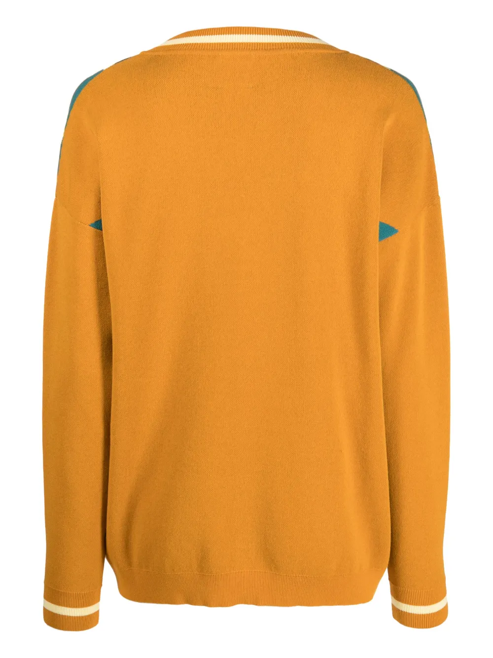 Paula Patterned-intarsia Striped Sweatshirt In Blue