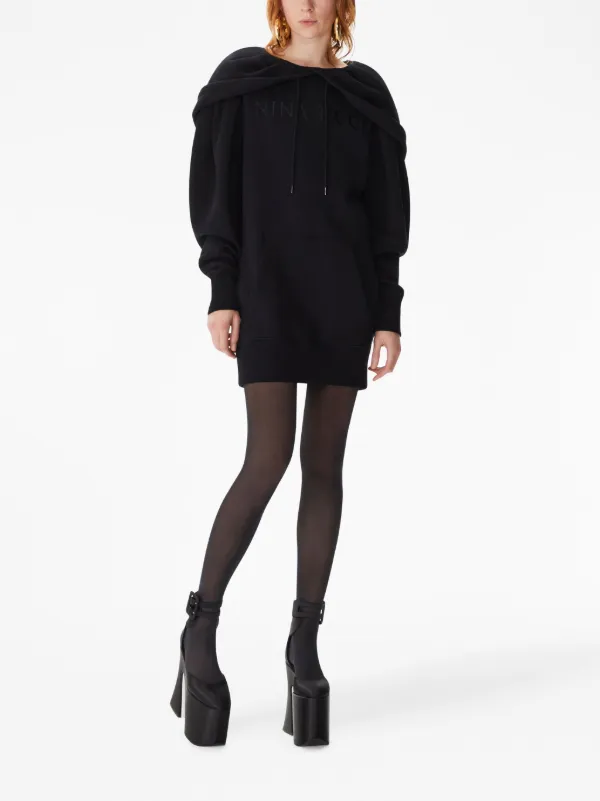 Oversized black hoodie dress sale