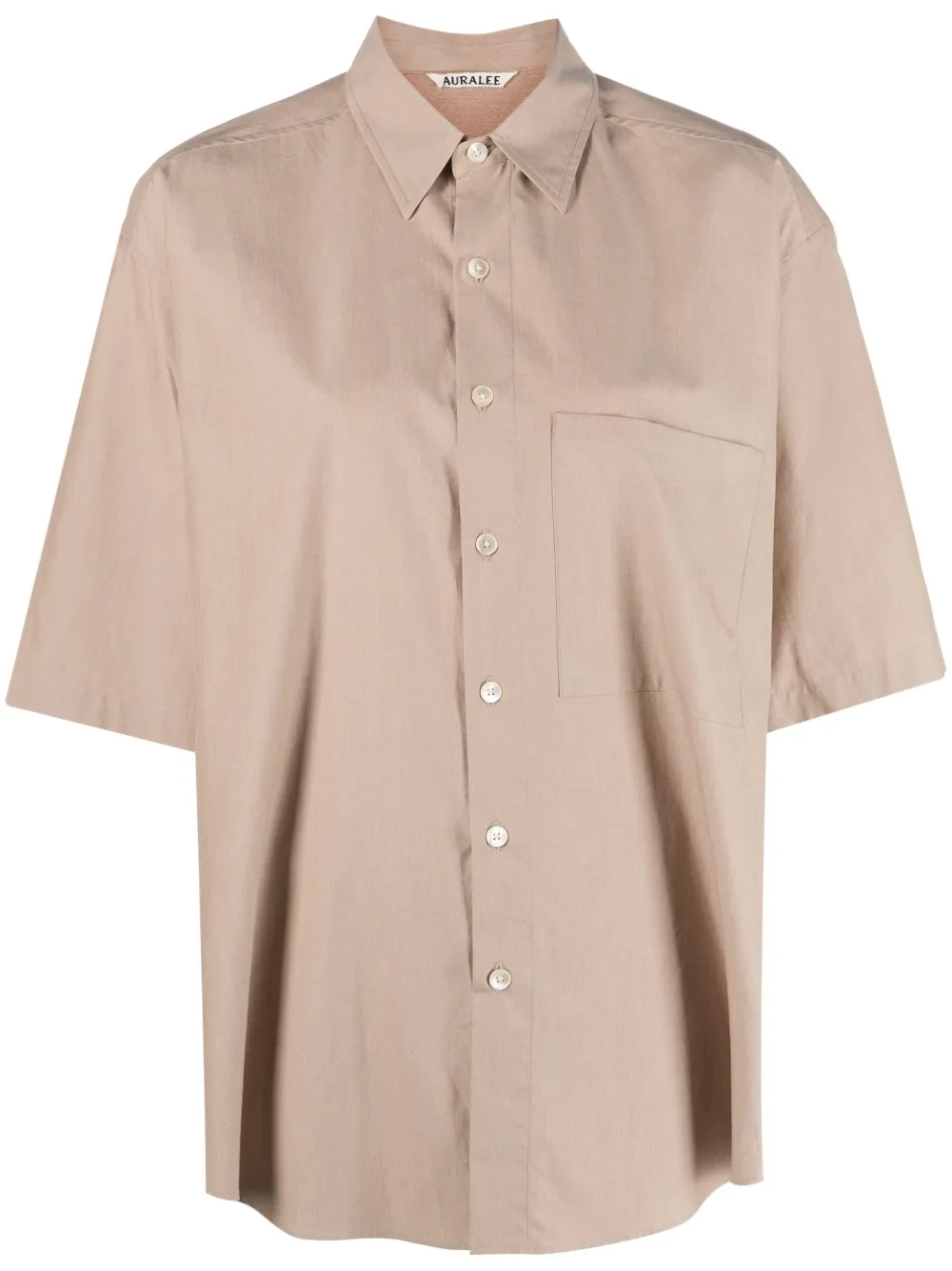 Auralee short-sleeved cotton shirt