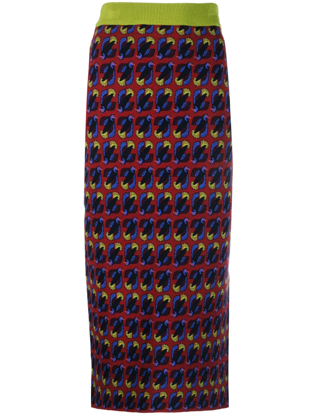 Paula Monogram-pattern High-waist Skirt In Multi