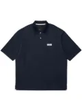 Purple Brand logo-patch polo shirt - Black