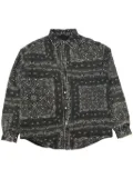 Purple Brand bandana-print faded cotton shirt - Black