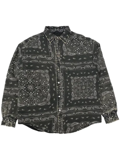 Chemise en coton à imprimé bandana - Purple Brand - Modalova