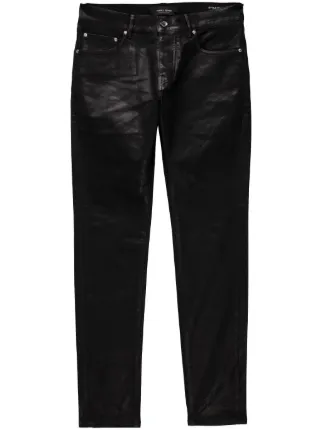Purple Brand P001 Leathered スキニージーンズ | ブラック | FARFETCH JP