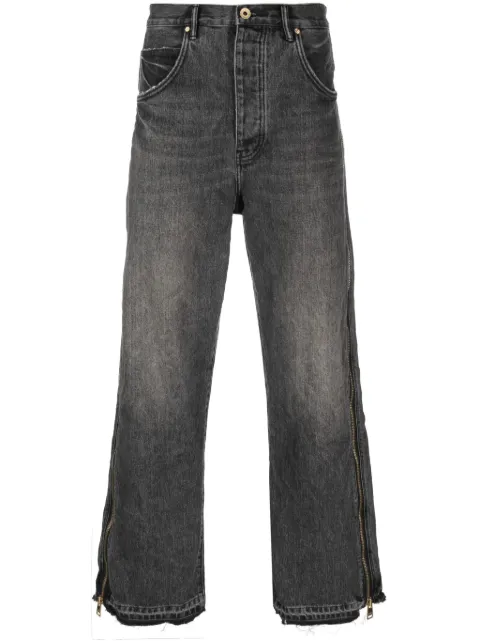 Purple Brand P018 zip-embellished wide-leg jeans