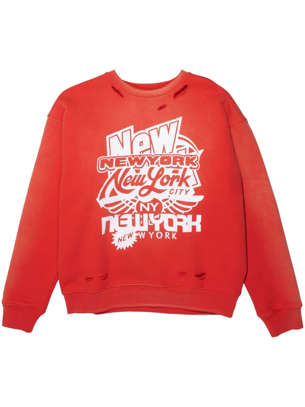slogan-print cotton sweatshirt
