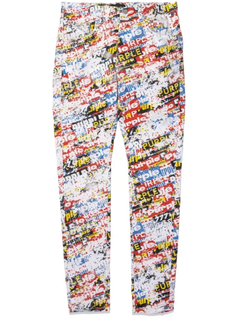 Purple Brand P001 logo-print skinny jeans