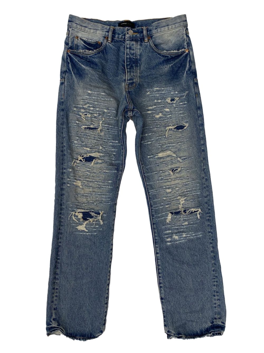 Shop Purple Brand Vintage Laser Repair Straight-leg Jeans In Blue