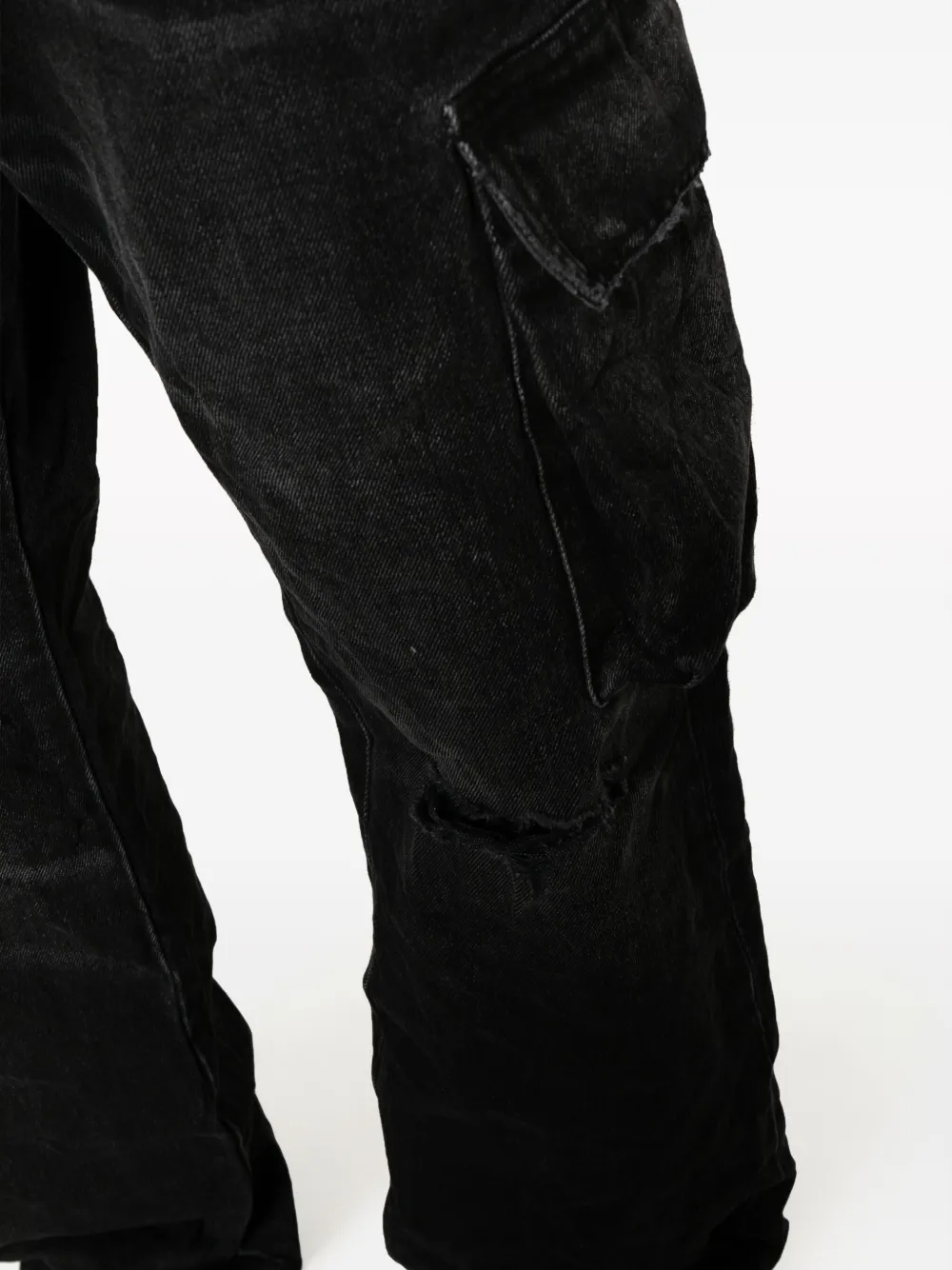 Purple Brand Gerafelde jeans Zwart