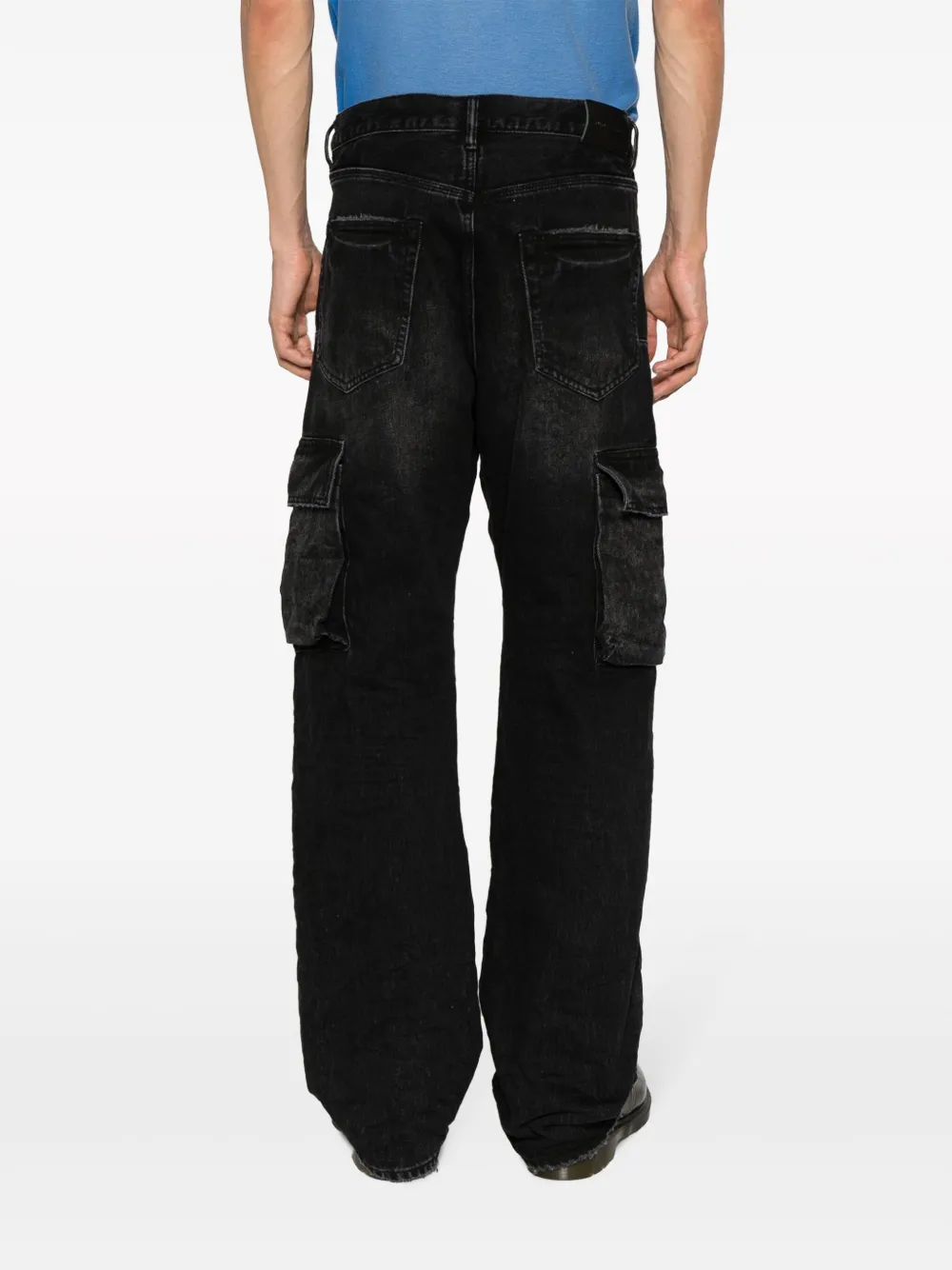 Purple Brand Gerafelde jeans Zwart