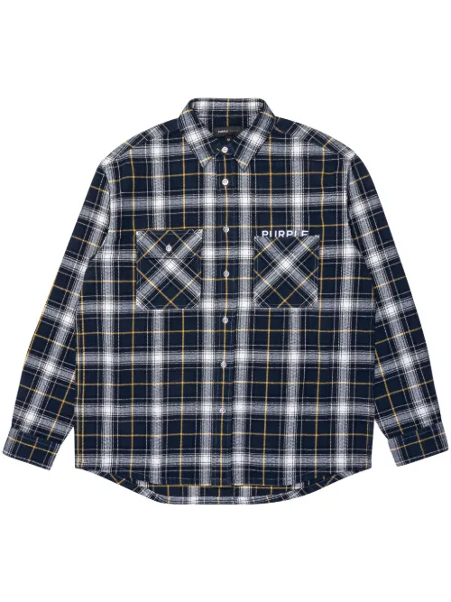 Chemise en coton à carreaux - Purple Brand - Modalova