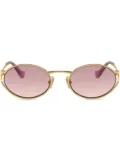 Miu Miu Eyewear oval-frame gradient-lenses sunglasses - Gold