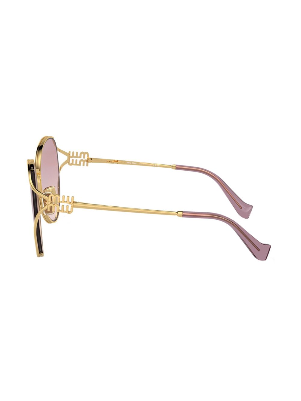 Miu Miu Eyewear Round Frame Gradient Lenses Sunglasses Farfetch