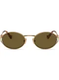 Miu Miu Eyewear logo-plaque sunglasses - Gold