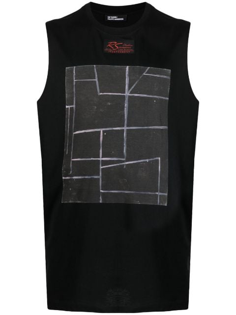 Raf Simons abstract-print cotton vest