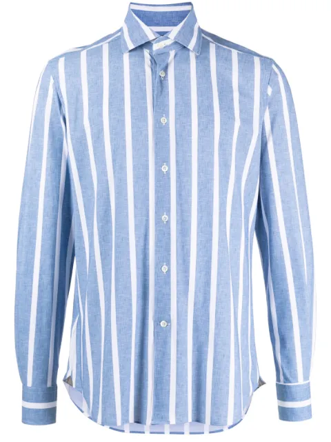 Corneliani stripe-print buttoned shirt