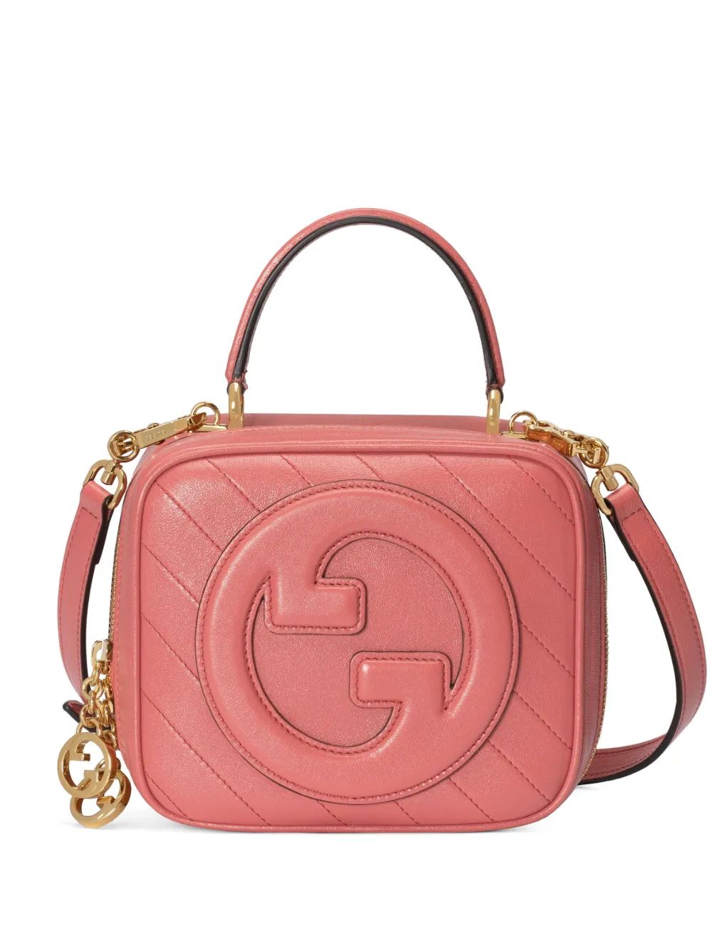 Gucci Blondie 皮质手提包 In Pink