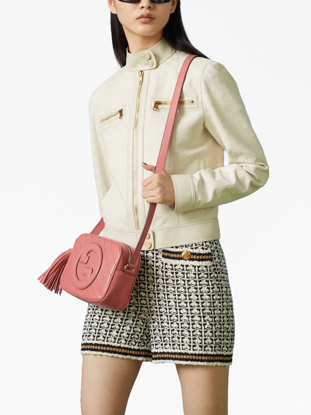 Gucci Blondie Leather Shoulder Bag in Pink - Gucci