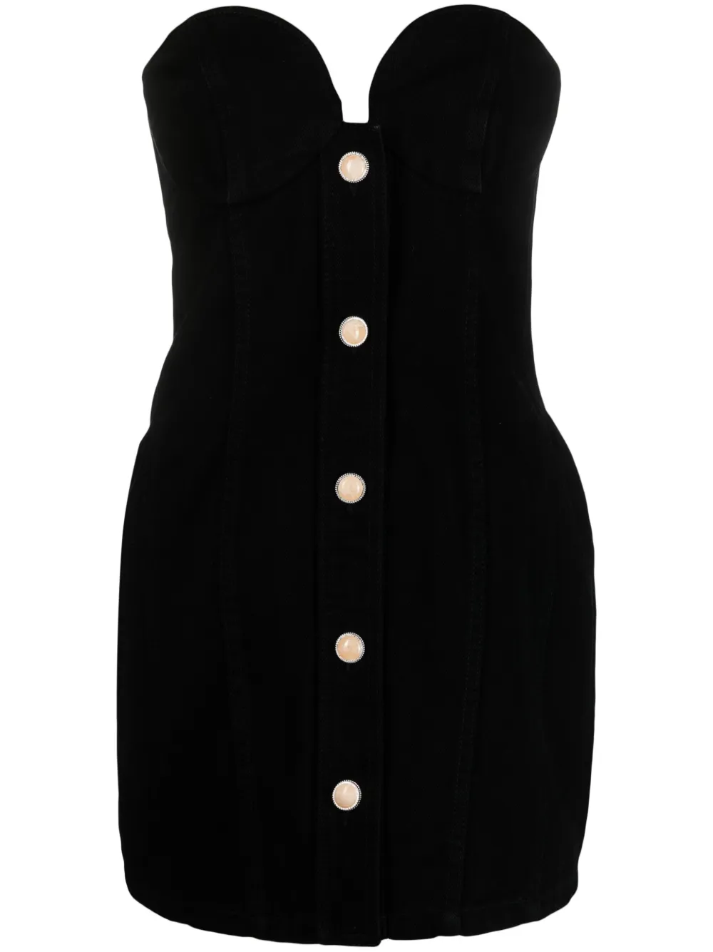 Magda Butrym strapless denim minidress