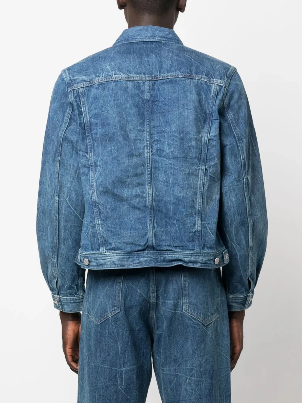 Auralee テクスチャード デニムジャケット | ブルー | FARFETCH JP