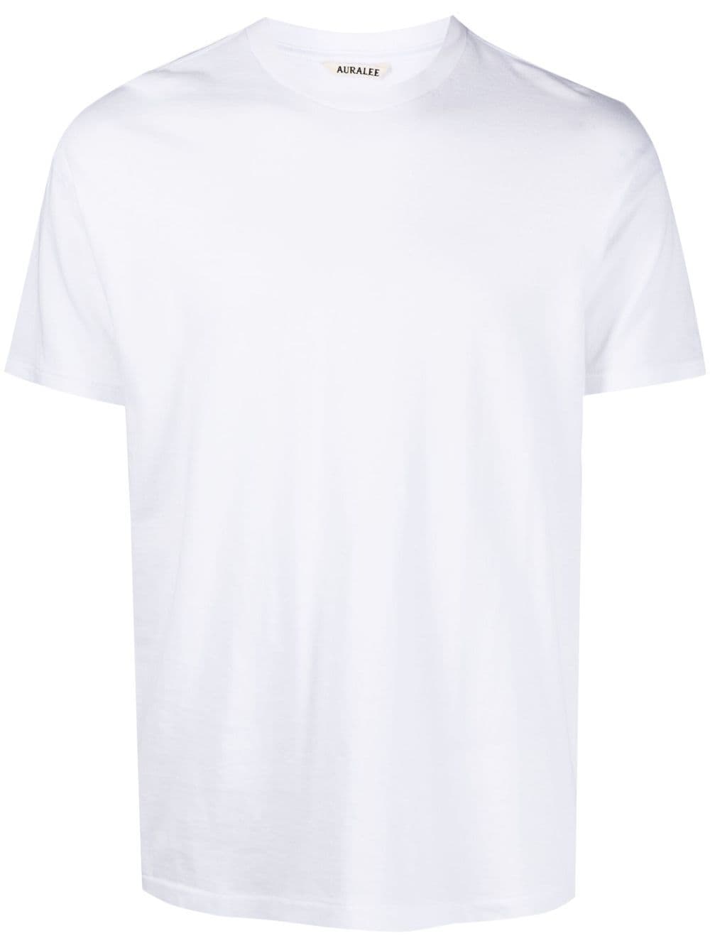 Auralee Crew-neck Cotton T-shirt In White