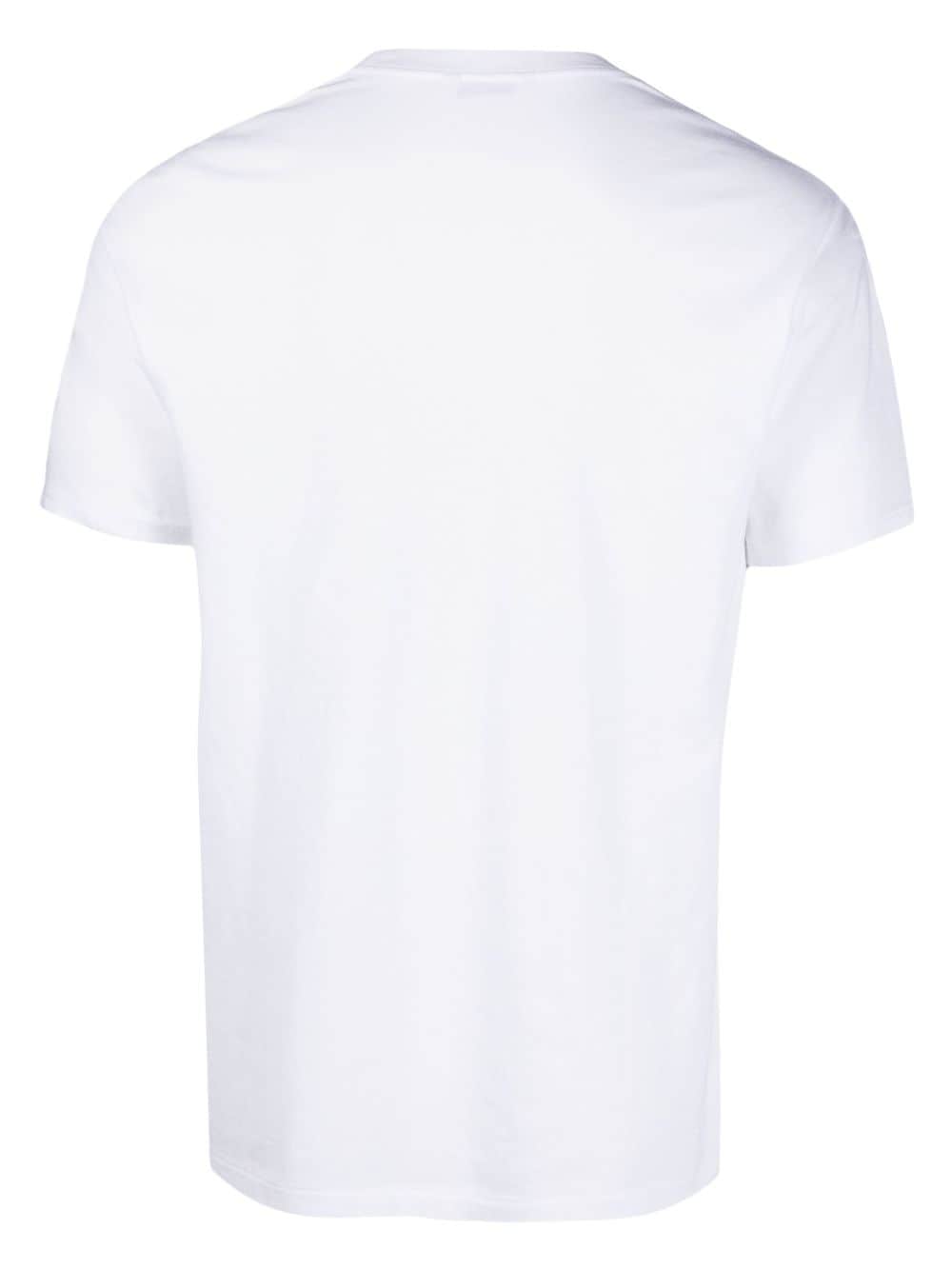 Shop Auralee Crew-neck Cotton T-shirt In White