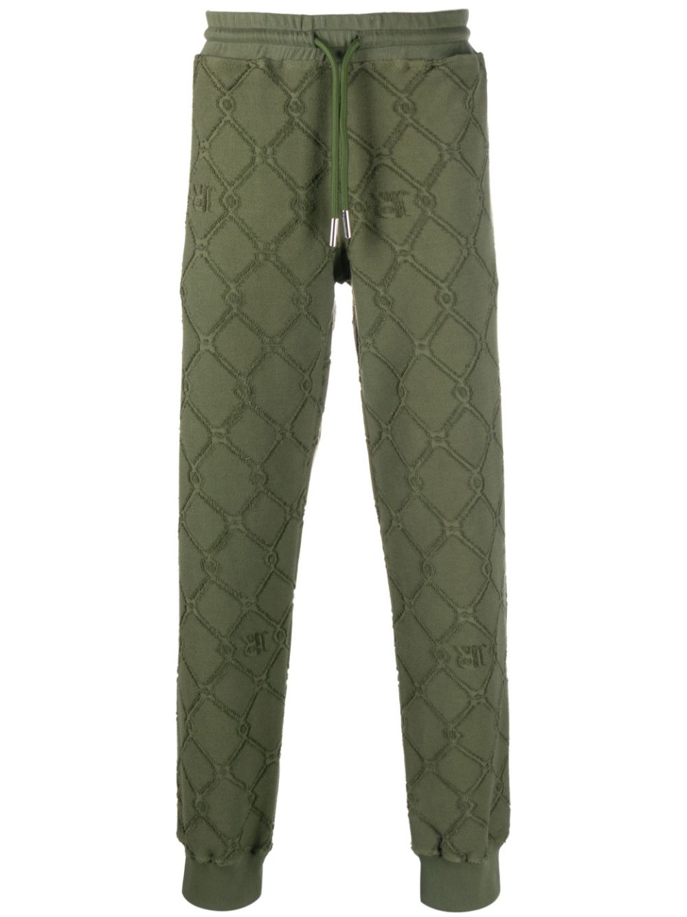 textured-finish fleece track pants