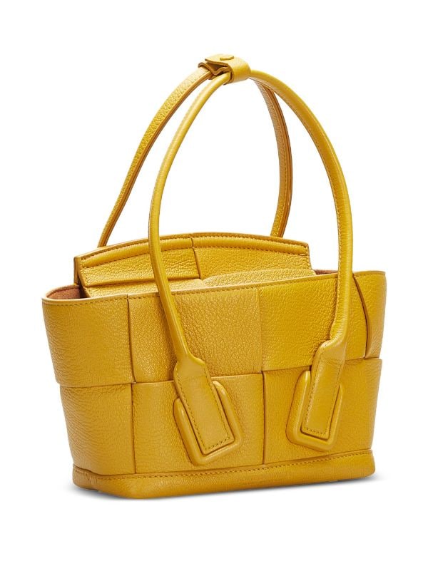 Bottega Veneta Pre-owned Mini Arco Intrecciato Tote Bag - Yellow
