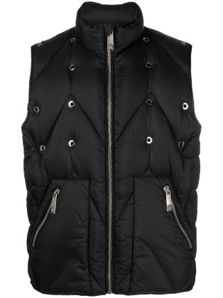 John Richmond eyelet-embellished Padded Gilet - Farfetch