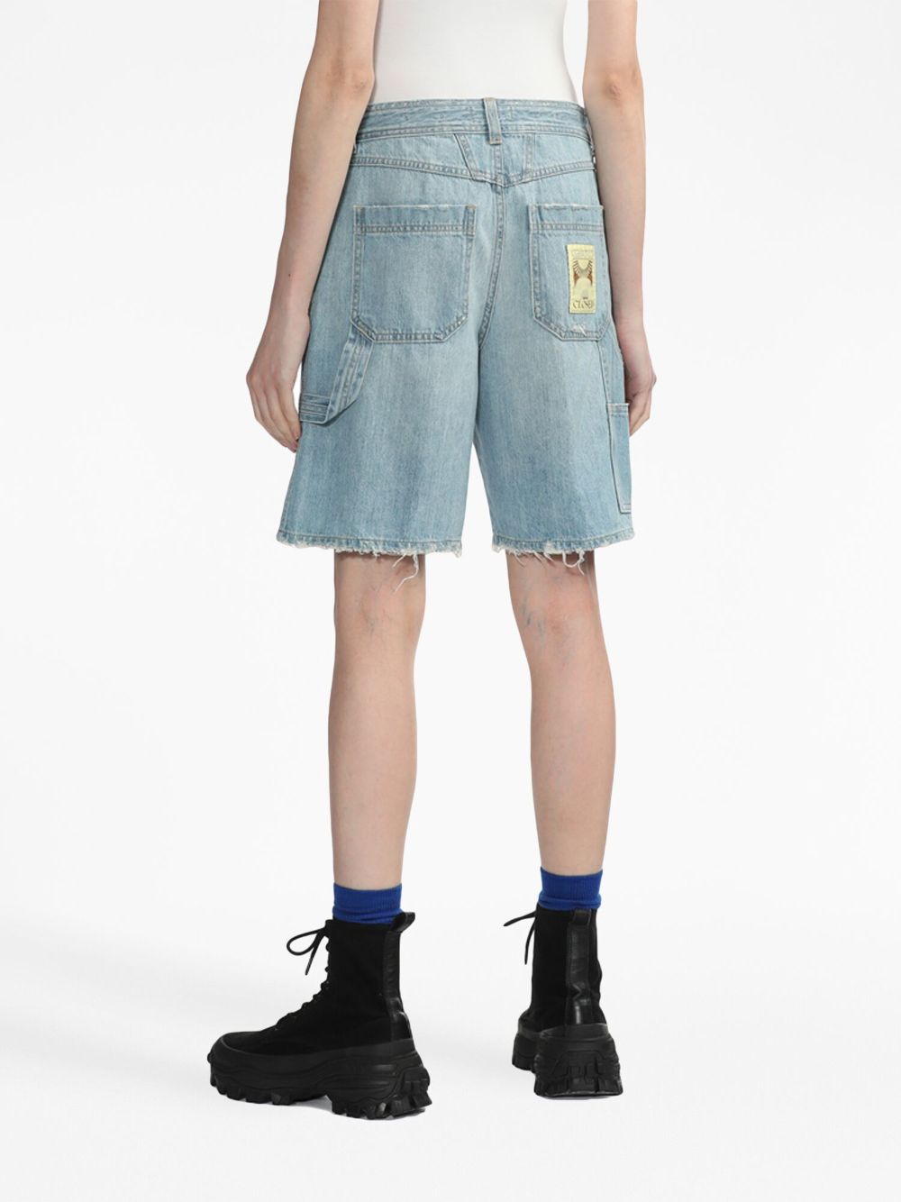 Mid thigh denim sales shorts