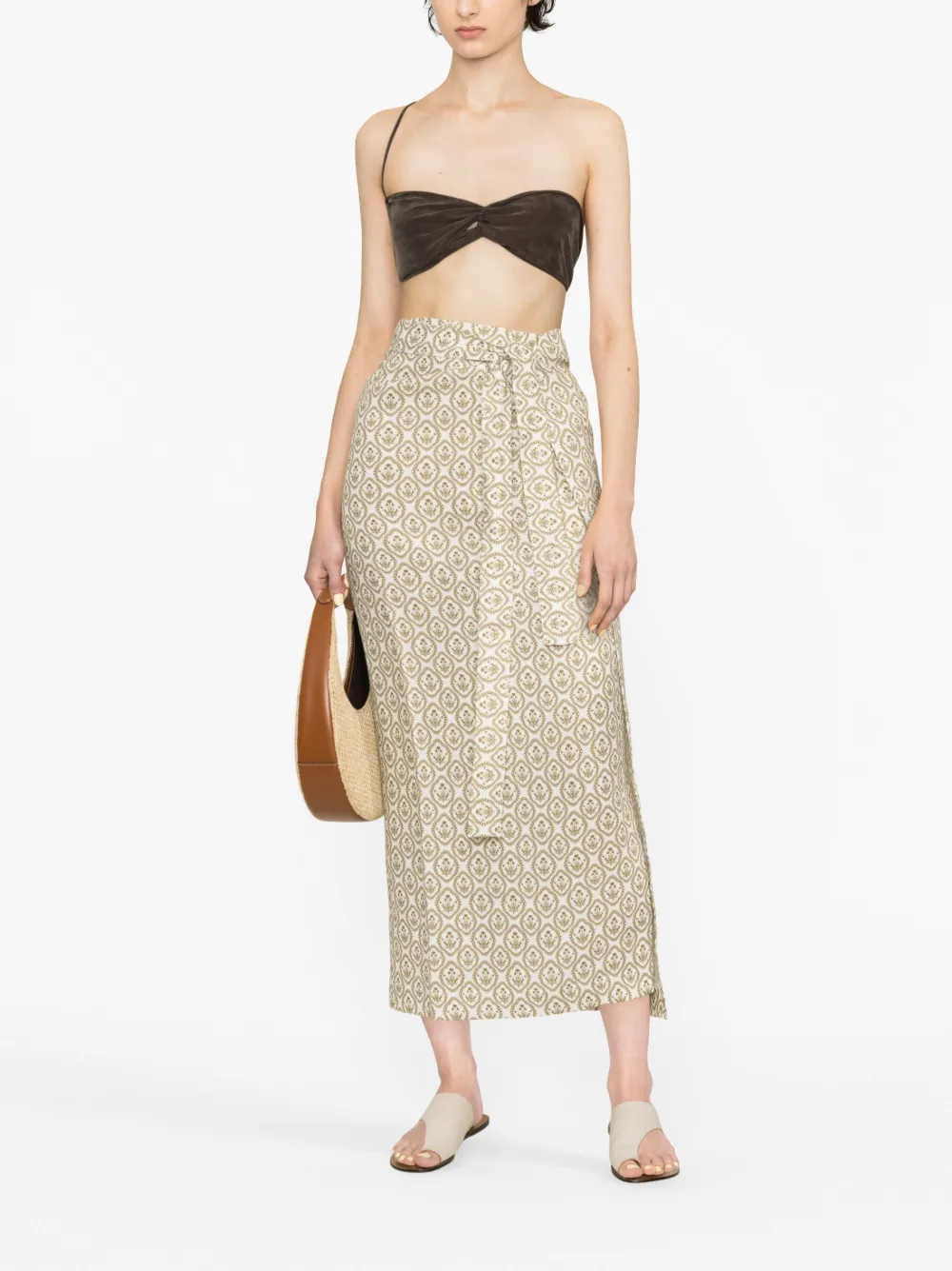 AMOTEA Linnen rok - Wit