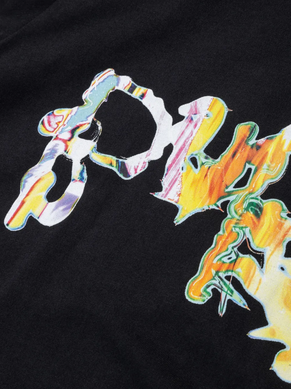 Purple Brand T-shirt met logoprint - Zwart