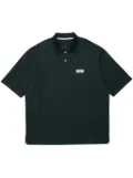 Purple Brand logo-patch pique polo shirt - Black