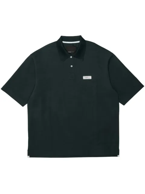 Purple Brand logo-patch pique polo shirt 