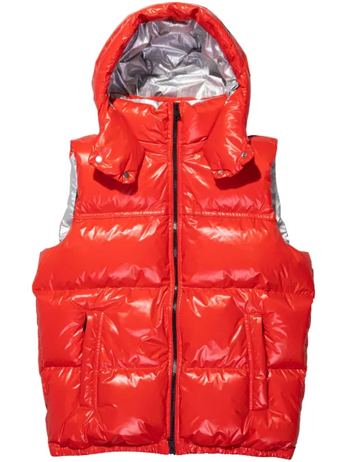 Gilet matelassé à logo imprimé - Purple Brand - Modalova